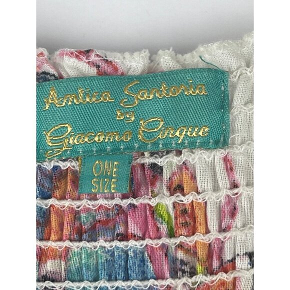 Antica Santoria women's flouncy top one size beautiful colors vacation cruise - Picture 8 of 16